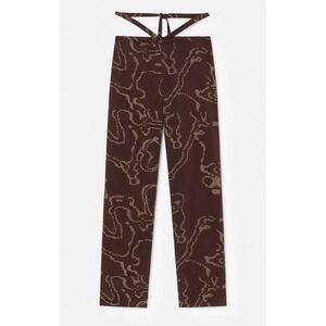 Paloma Wool Spain Vesubio Pants Sz 34 / 2 US Brown Graphics High Waisted